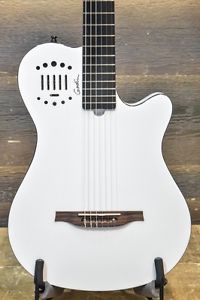 Godin Multiac Grand Concert Duet Ambiance White "SF" E/C Guitar w/ Bag #16185126