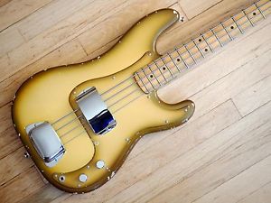 1977 Fender Precision Bass Antiqua Vintage Electric Bass Guitar Maple Fretboard