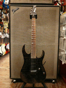 Used Ibanez Premium Series RG820QMZ see-through black used from JAPAN EMS