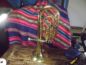 PREOWNED B&S TENOR HORN 150A WITH BAG SLIGHT DENTS ON VERY CLOSE INSPECTION