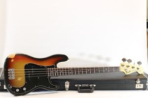 1969 Fender Precision P Bass Guitar Sunburst Great Tone! Vintage Beauty