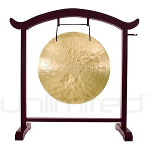 26" Wind Gong on the Deeper Meaning Gong Stand with Mallet