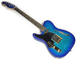 SPEAR GUITAR Aquamarine Blue Burst Lefty Teacaster Guitar SG-HBHR-S-ABB-LH