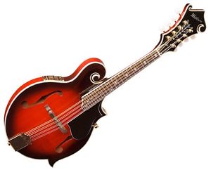 Washburn M3SWETWRK F Style Florentine Acoustic Electric Mandolin w Case Wine Red