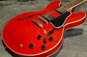 Gibson Memphis ES-335 Dot Plain Top Cherry Electric Guitar Free shipping