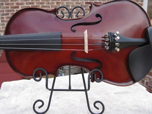 VIOLINS-BANKRUPCY-NEW FULL SIZE DARK FLAMED GERMAN 4/4 VIOLIN FIDDLE