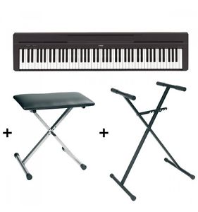 Pack Piano numérique Yamaha P45 noir + Support + banquette