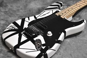 EVH Striped Series White with Black Stripes Electric Guitar Free shipping
