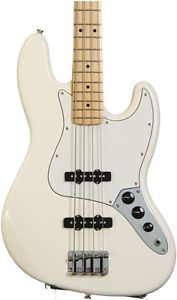 Fender Standard Jazz Bass, Arctic White, Gloss Maple Fingerboard