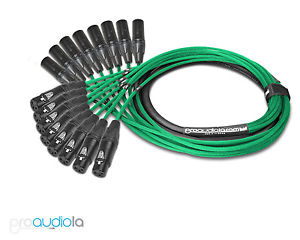 Premium Mogami 2932 8 Channel Snake | Neutrik Gold XLR-F XLR-M | Green 150 Feet