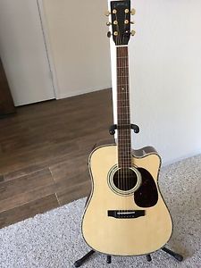 Zager 2016 ZAD900CE Solid Spruce/Rosewood Acoustic Electric AURA Pro Series