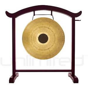 26" Chocolate Drop Gong on the Deeper Meaning Gong Stand with Mallet