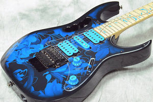 Ibanez, JEM77P, 2015, Near Mint,  Blue Floral Pattern, with original bag ang arm