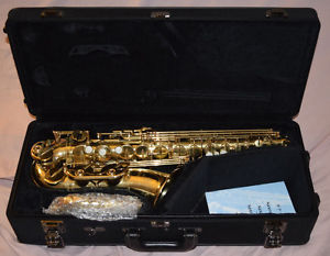 Yamaha-Professional-YAS-62II-Gold-Alto-Saxophone-G1-Saxophone Neck-Original Case