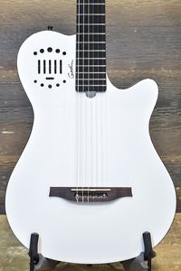 Godin Multiac Grand Concert Duet Ambiance White "SF" E/C Guitar w/ Bag #16152114