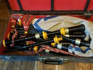Pristine Set of Hardie Bagpipes From the 70's