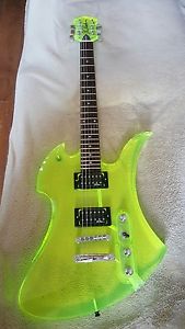 RARE!!! BC RICH ACRYLIC MOCKINGBIRD ELECTRIC GUITAR GREEN PERFECT!!!