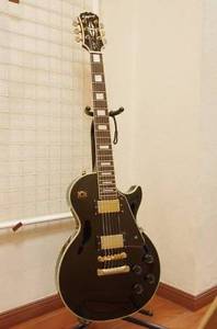 Epiphone Les Paul CUSTOM Gold Parts Black E-Guitar Free Shipping
