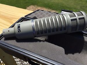 Electrovoice RE20 Studio Microphones (2) with Shock Mount Kits and Table Booms