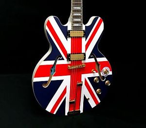 Epiphone Union Jack Sheraton Ltd Ed Semi-Hollowbody Electric Guitar w/ Case