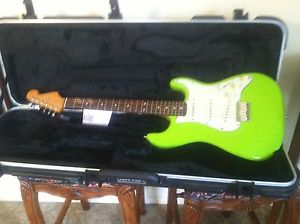 Hot Rod Hardtail Viper Green Strat with String Saver Saddles Roasted Maple Neck