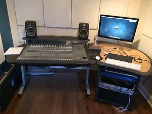 Avid C24 Pro Tools DAW Controller and Analog mixer + AKA design studio furniture