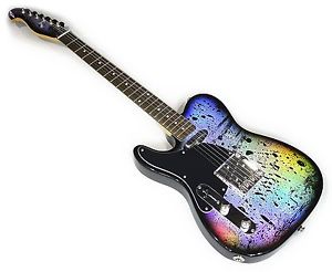 SPEAR GUITAR Reflector Scream Hologram Black Lefty Telecaster SG-HBRM-S-HGBK-LH