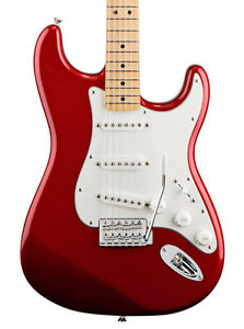 Fender Standard Stratocaster Electric Guitar, Candy Apple Red, Maple (NEW)