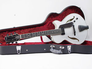 Sadowsky SS-15 Custom Trans White, hollow body guitar, Made in Japan, m1094