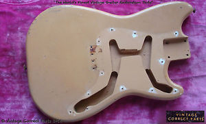 Vintage 1958 59 ORIGINAL DESERT SAND Fender Duo Sonic Musicmaster Project Body !