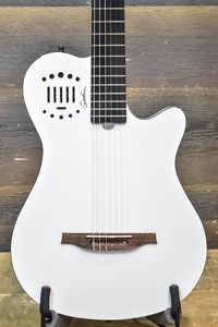 Godin Multiac Grand Concert Duet Ambiance White "SF" E/C Guitar w/ Bag #16185135
