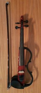 Yamaha SV-130 Silent Electric Violin Red + Free Case and Free Bow