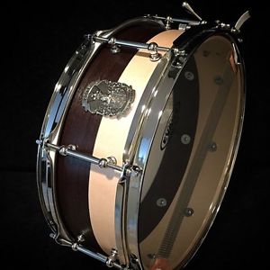 5.5x14 Wenge/maple Hybrid Love Custom Drums Snare Drum