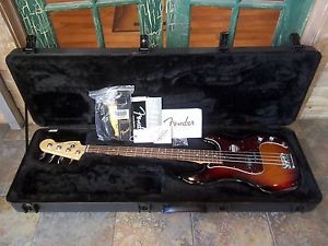 Fender American Standard Precision Bass 3 Tone Sunbrst w/ OHSC Custom Shop PUPS!