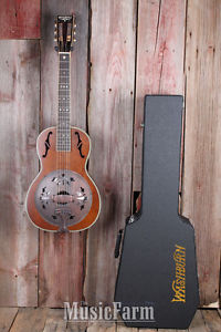 Washburn R360K Vintage Revival Series Parlor Resonator Acoustic Guitar with Case