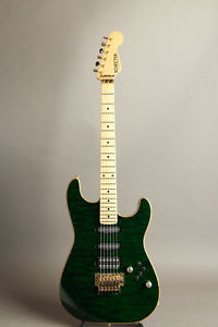 SCHECTER Custom Order Model Transparent Green 1997 Used  w/ Hard case