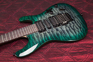 Ibanez S5570Q - Dark Green Doom Burst Electric Guitar  031306