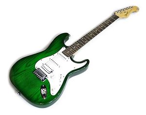 SPEAR GUITAR Emerald green burst Stratocaster type E-guitar SG-EST15R-EGB