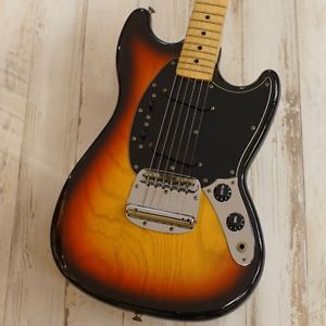 Fender Mustang 1977-78 Sunburst Electric Guitar Free shipping