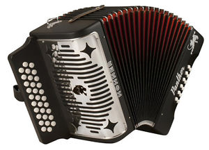New Hohner Panther HA-3100 GCF 31 Button Diatonic Accordion Instrument + Bag