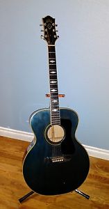 1985 Guild F44-WG Blue acoustic electric guitar