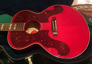 GIBSON J-180 CHERRY, VERY LIMITED RUN / EVERLY BROS. MUSTACHE PICKGUARD !!!