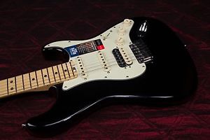 Fender American Elite Stratocaster HSS Shawbucker Electric Guitar Black 0301301