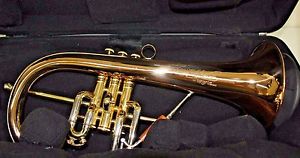 C.G. Conn Professional Vintage One Rose Brass Model 1FR Flugelhorn w/Case, Stand