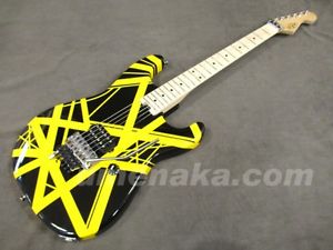 EVH Striped Series Black with Yellow Stripes Electric Guitar Free shipping
