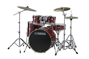 Yamaha Stage Custom Birch Studio Cranberry Red + HW780 Hardwareset