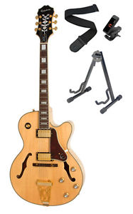 Epiphone Joe Pass Emperor II 2 Pro Electric Guitar, Natural & Accessories (NEW)
