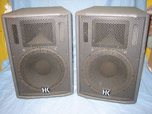 1 Paar HK Audio LP12 EX Linear Pro Lautsprecher-Boxen PA Topteil Flunch 600Watt