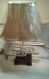 antique trumpet lamp