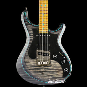 Knaggs Guitars Tier 2 Severn X HSS in Charcoal / Onyx with Turquoise Inlay